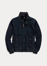 Indigo Jersey Bomber Jacket Jersey Bomber Jacket Jackets Bomber Jacket