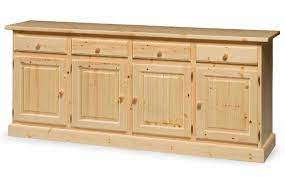Credenza Rustica In Legno Massiccio Di Svezia Proposta In Finitura Naturale Www Arredamentirustici It Credenza Rustica Accessori Per La Casa Mobili