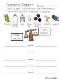 1st Grade Balance Activity Teaching Math First Grade