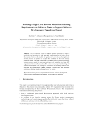 These planning models are sure to help. Pdf Building A High Level Process Model For Soliciting Requirements On Software Tools To Support Software Development Experience Report