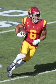 Der wide receiver der detroit lions erzielt gegen die green bay packers . Kalifornien Ade Deutsch Amerikaner Amon Ra St Brown Im Nfl Draft 2021 American Football Com