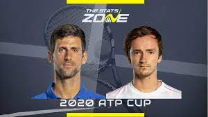 Follow all the action as novak djokovic faces daniil medvedev in the atp finals group stages at the 02 arena in london. Atp Cup 2020 Novak Djokovic Vs Daniil Medvedev Preview Prediction The Stats Zone