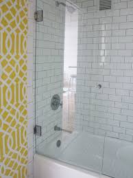 Subway Tile With Gray Grout Contemporary Bathroom Benjamin Moore Sunny Afternoon Sabbe Interior Design