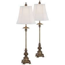 We love the washed gold finish and the. Juliette Antique Gold White Shade Buffet Table Lamp Set Of 2 6x575 Lamps Plus