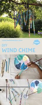 An Easy Wind Chime Enjoy The Time When Your Kids Are Busy With It Wind Chime From Wooden Sticks That Wood Surfac Windspiele Diy Windspiele Bemalte Stocke