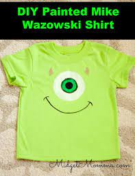 Diy Painted Mike Wazowski Shirt Mike Wazowski Shirt Diy Disney Shirts Disney Diy