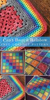 rainbow granny squares free crochet pattern diy granny square crochet pattern crochet blanket rainbow crochet square patterns