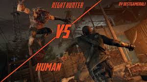 Dying Light Fighting Night Hunter With Korek Machete V2 Youtube