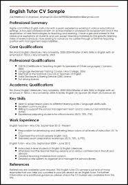 Maybe you would like to learn more about one of these? Tutor Resume No Experience Elegant English Tutor Cv Example Myperfectcv Teacher Resume Template Teacher Resume Jobs For Teachers