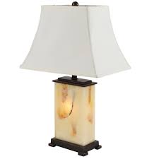 Ore International 28 In Ivory Brown And Black Table Lamp With Night Light 8304 The Home Depot