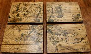 Lord Of The Rings Map Of Middle Earth On Wood Middle Earth Map Lord Of The Rings Wood Map