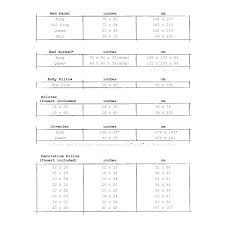 Pillow Size Chart Menofmontreal Info