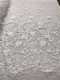3d Flower Floral Embroidered Lace White Mesh Fabric Wedding Dress By The Yard Ebay Bridal Lace Fabric Bridal Lace Lace Fabric