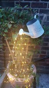Watering Can Fairy Lights Craft Project So Pleased With How It Turned Out Fairy Lights Garden Fairy Garden Designs Glow Water