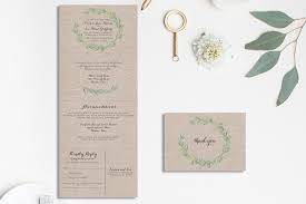 Rustic Wedding Invitation Kraft Wedding Invitation Folded Wedding Invit Folded Wedding Invitation Tri Fold Wedding Invitations Wedding Invitation Templates