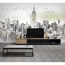 Murale Texture En Textile De Charbon New York City Speier In 2020 Wall Murals City Wallpaper Map Wall Mural