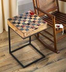 So, keep in mind this difference between conversion tops and full multi game tables. Checkerboard Pull Up Side Table With Game Pieces Plowhearth