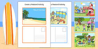 A blank canvas for your own photo or design! Create A Postcard Activity Eylf Postcards Kindergarten