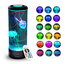 wilwish Jellyfish Lamp | Lava Lamps for Kids with Remote & 18 Colour  Changing Mood Light