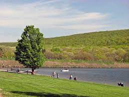 Designated tenting only is permitted on the north side of the lake, while tent and trailer campsites are available on the opposite side of the Locust Lake State Park A Pennsylvania State Park Located Near Hamburg Hazleton And Pottsville
