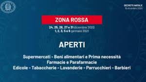 L'italia sarà considerata come zona rossa, senza alcuna nella zona arancione, in vigore dal 28 al 30 dicembre e il 4 gennaio, i negozi aperti fino alle 21 mentre bar e ristoranti sono chiusi (ma c'è il sì al. Ktr Kekteyu3fm