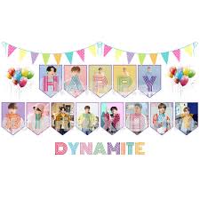 Happy birthday jungkook from army. Bts Dynamite Happy Birthday Banner Design 1 Shopee Philippines
