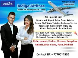 Urgent Requirement for International Airport. Job Post..... Male/Female/  can Apply. All India Airport Jobs 1] Ground Staff :- 25000 to 54,000 2]  Cash Counter :- 28000to 37,000 3]Air Hostess :- 35,000 to