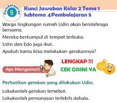 Lengkap Kunci Jawaban Kelas 2 Tema 1 Subtema 4 Pembelajaran 5 Kunci Jawaban Tematik Lengkap Terbaru Simplenews