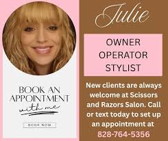 Julie Morrow Reavis is the owner, operator, and nationally recognized Hair  Stylist at Scissors & Razors Hair Salon. Julie has been serving Rutherford  County and surrounding areas in professional hair care services