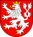 Jego godłem jest srebrny (biały) lew. Herb Czech Wikipedia Wolna Encyklopedia