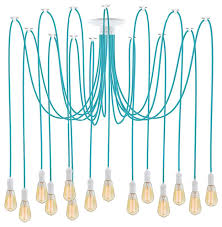 Large Turquoise Light Contemporary Pendant Lighting By Hangout Lighting