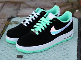 Nike Air Force 1 Low Black Shiny Silver Green Glow Sneakernews Com Nike Air Shoes Shoes Sneakers Nike Nike Free Shoes