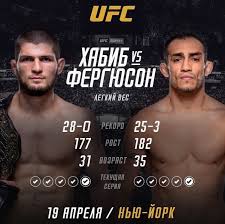 Habib Nurmagomedov Protiv Toni Fergyusona 19 Aprelya Novosti Mma