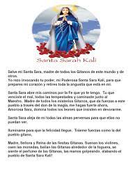 Oración a santa sara kali para dominar a un hombre. Salve Mi Santa Sara