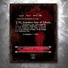 Sic semper tyrannis is a latin phrase, which translates to thus always to tyrants. supposedly this phrase was first spoken by marcus junius brutus, who was one of those in the senate who stood. Sic Semper Tyrannis Vintage Tin Sign