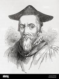 Illustration of old priest hi-res stock photography and images