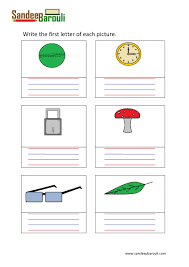 Check spelling or type a new query. Write The First Letter Of Each Picture Worksheet 1 1 Sandeepbarouli Com