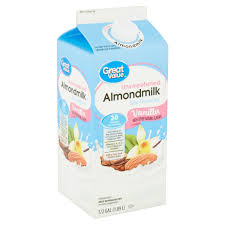 Great Value Unsweetened Vanilla Almondmilk 1 2 Gal Walmart Com Walmart Com