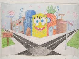 Art Projects Perspective On Pinterest One Point Perspective Perspective Art Elementary Art Projects Linear Perspective Drawing