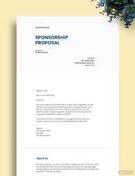 Sponsorship Proposals Templates - Format, Free, Download | Template.net