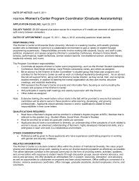 Women S Center Program Coordinator Graduate Assistantship