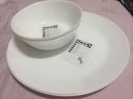 Ikea Oftast Tempered Glass Plates And Bowls Felt Like Corelle Ware Light Weight And Impact Resistant Great Pricing Ikea Oftast Glass Kitchen Corelle Ware