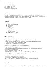 Download senior front end developer resume (pdf). Professional Web Ui Developer Templates Myperfectresume