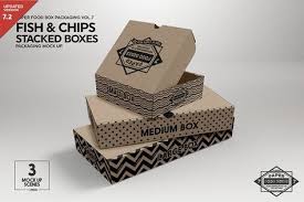 Stacked Fast Food Boxes Mockup By Incdesign On Creativemarket In 2020 Food Box Packaging Box Mockup Free Packaging Mockup