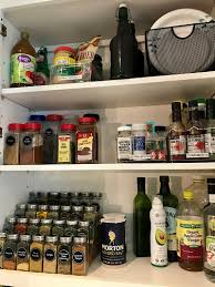 how to organize spice cabinets with