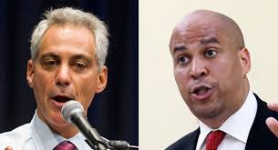 Emanuel will help Booker, who&#39;s campaigning against Republican Steven Lonegan. | AP Photos. Close. By JOSE DELREAL | 9/17/13 6:08 PM EDT - 131713_rahm_emanuel_cory_booker_ap_05