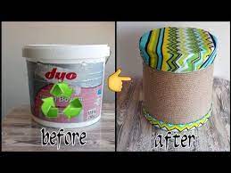 boya kovasindan puf yaptiimm geridonusum kendinyap diy youtube fikirler kumbara yaratici fikirler