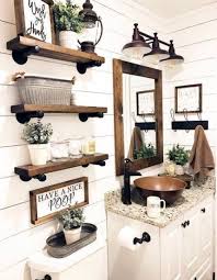 Shelves decorative storage cabinets floating shelves interlocking shelves linen cabinets medicine cabinets over the toilet etageres shelf organizers shower caddies tiered wall shelves wall cabinets buy online & pick up in stores all. 55 Ideas Farmhouse Bathroom Towel Rack Country Living Farmhouse Bathroom Design Small Small Bathroom Decor Farmhouse Bathroom Decor