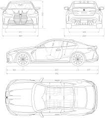 Yeni bmw m4 coupé sportif yapısıyla 480 bg güç ve 550 nm tork üretiyor. Bmw M4 Competition Coupe 2020 Blueprint Download Free Blueprint For 3d Modeling