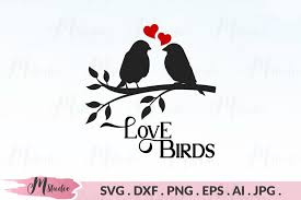 Free svg cutting files for silhouette, cricut and brother electronic cutting machines. Love Birds Svg 179171 Cut Files Design Bundles